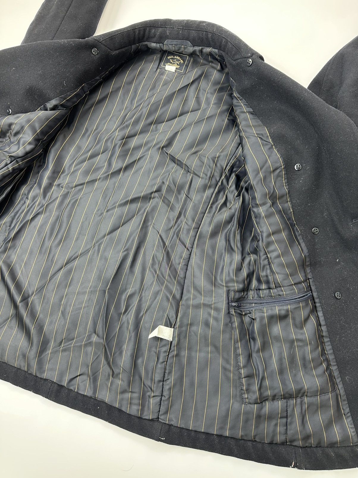 Paul & Shark Paul&Shark Heavy Wool Coat Men's L Size Logo Size US L / EU 52-54 / 3 - 11 Thumbnail