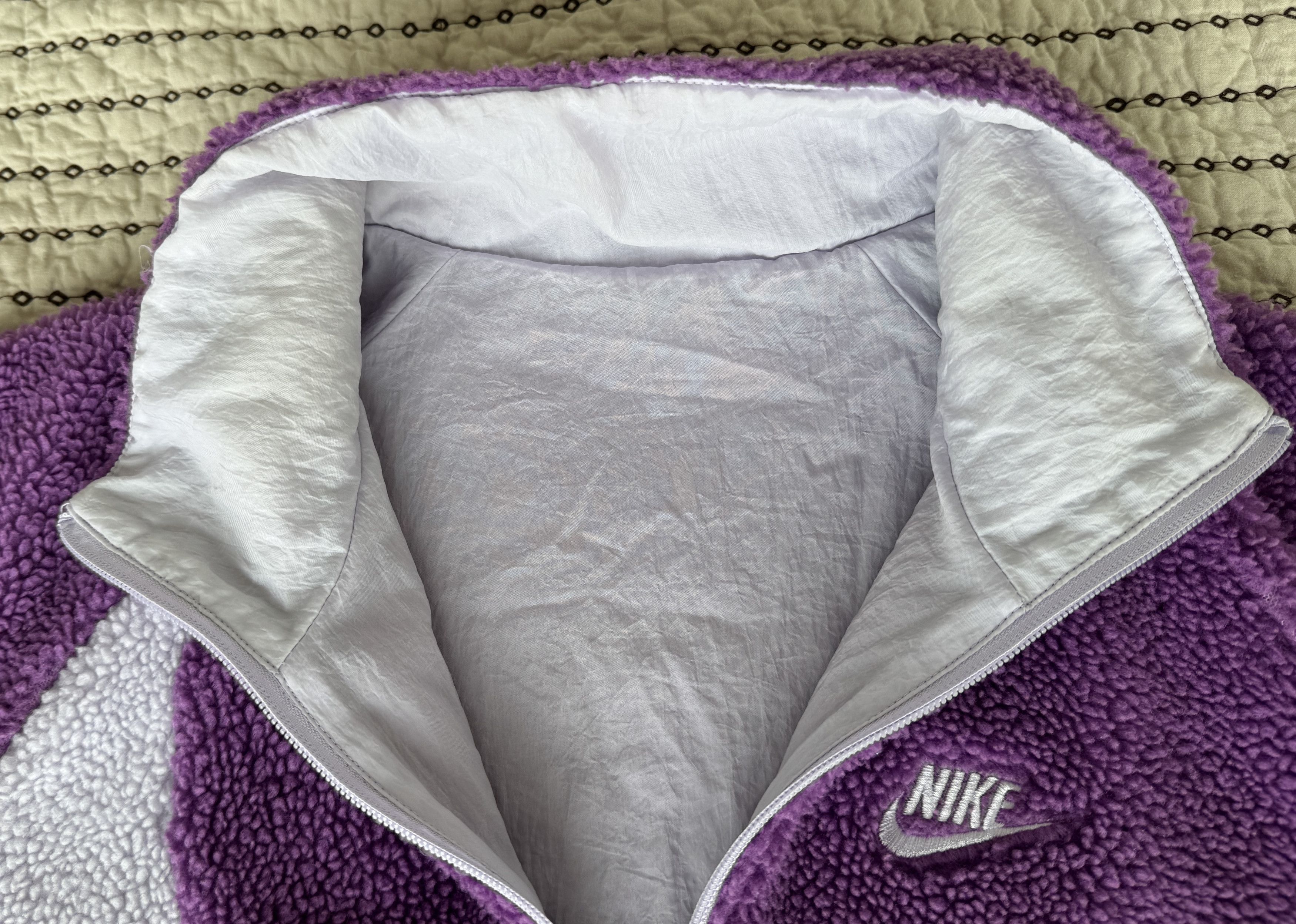 Nike VINTAGE NIKE REVERSIBLE BOA FLEECE JACKET FUSCHIA PURPLE MED Size US M / EU 48-50 / 2 - 9 Thumbnail