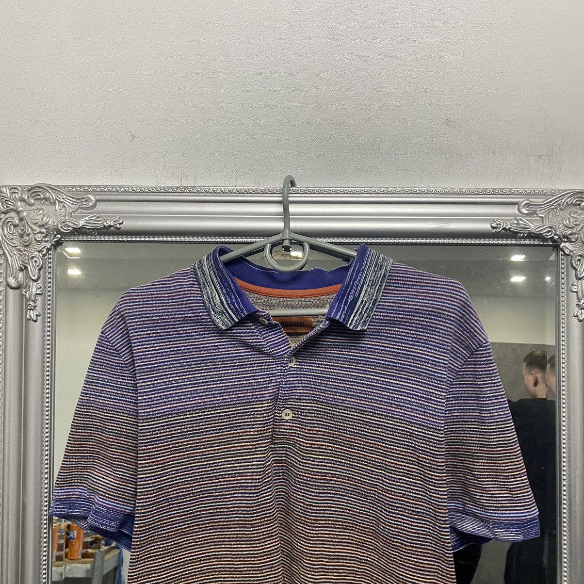 Missoni Missoni Striper Polo T-Shirt Vintage Size US L / EU 52-54 / 3 - 2 Thumbnail