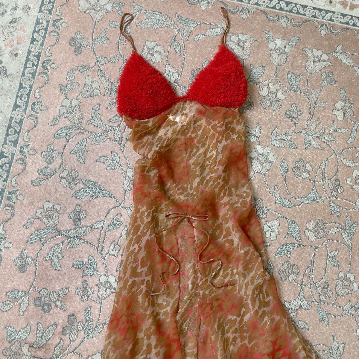 Victoria's Secret Victoria’s Secret Leopard Chiffon Slip Dress (M–L) Size L / US 10 / IT 46 - 10 Thumbnail