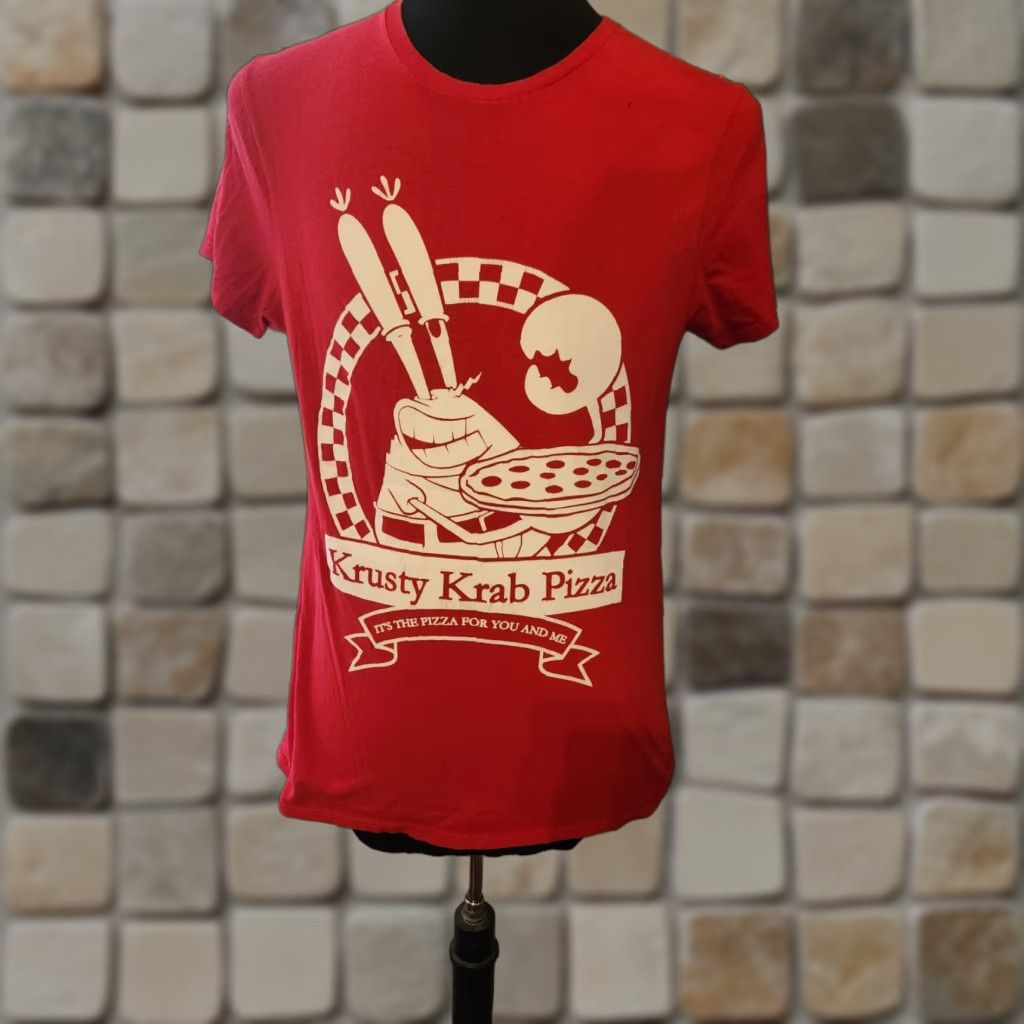 Nickelodeon Krusty Krab Pizza SpongeBob SquarePants Nickelodeon Red T-Shirt Men's M Size US M / EU 48-50 / 2 - 1 Thumbnail