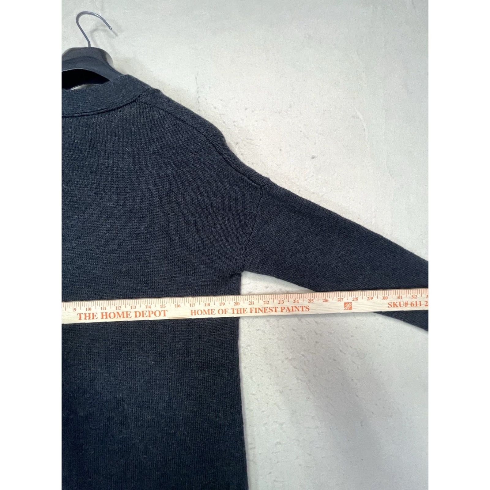 Vintage Kit and Ace Dress Merino Wool V-Neck Long Sleeve Midi Black Women's Small Size S / US 4 / IT 40 - 3 Thumbnail