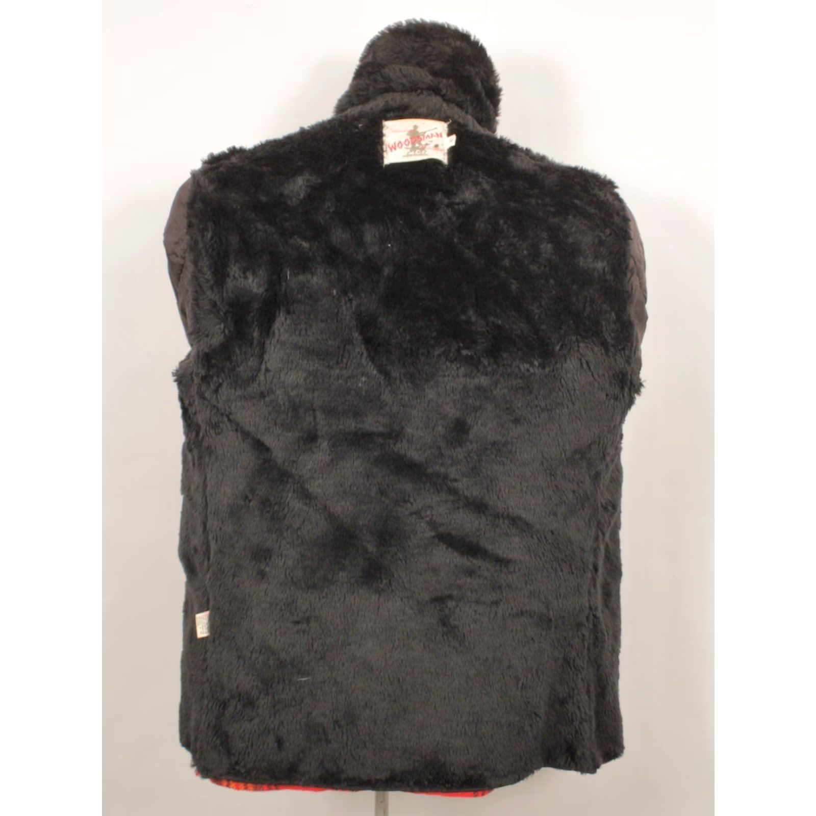 Vintage VTG Woodsman Coat 60s 70s Plaid Red Wool Sherpa Jacket Size 40-42 Mens Size US XXS / EU 40 - 3 Thumbnail