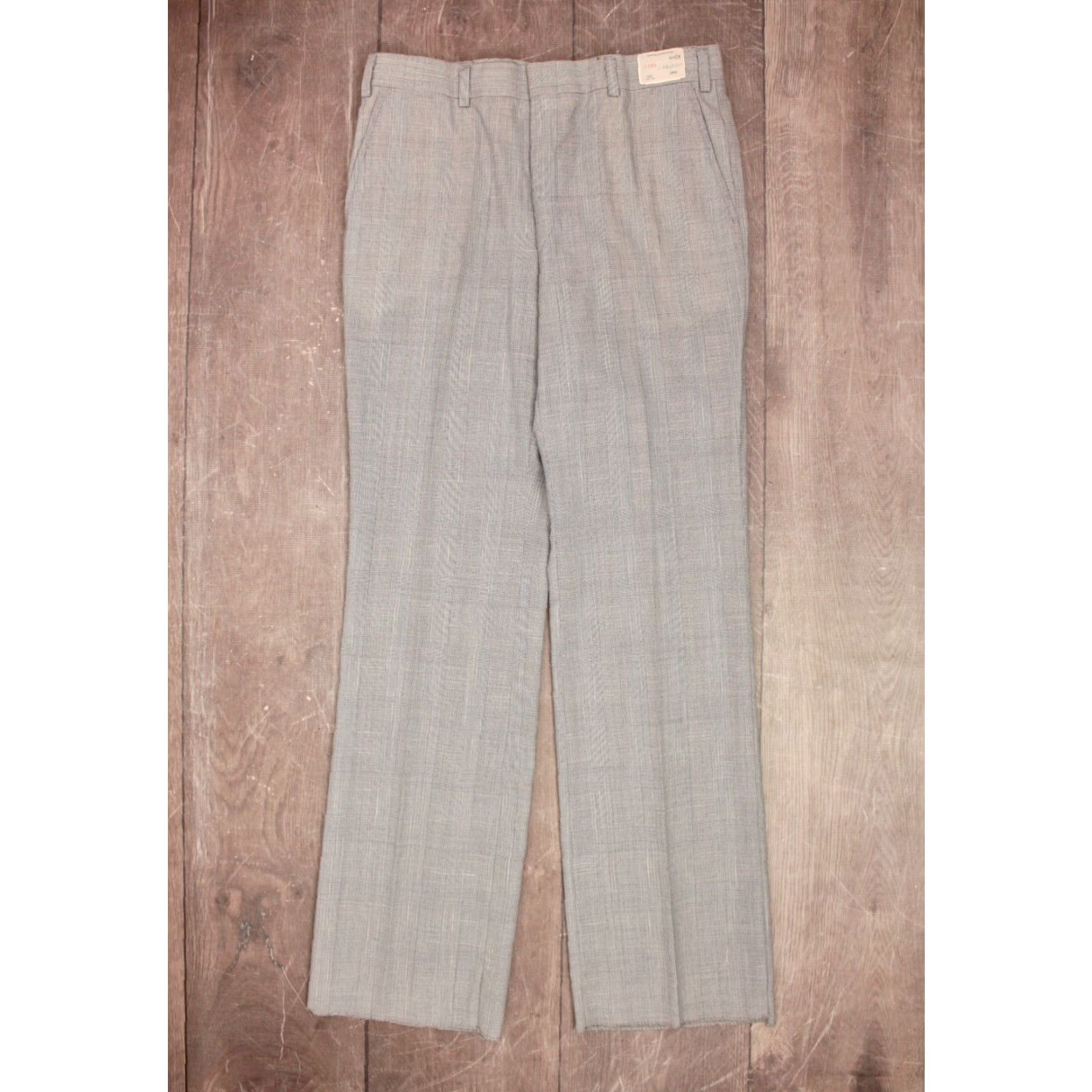 Vintage Mens VTG 70s 2 PC Blue Plaid Leisure Suit Sz 42 1970s Disco Polyester Blend Size 42R - 7 Thumbnail