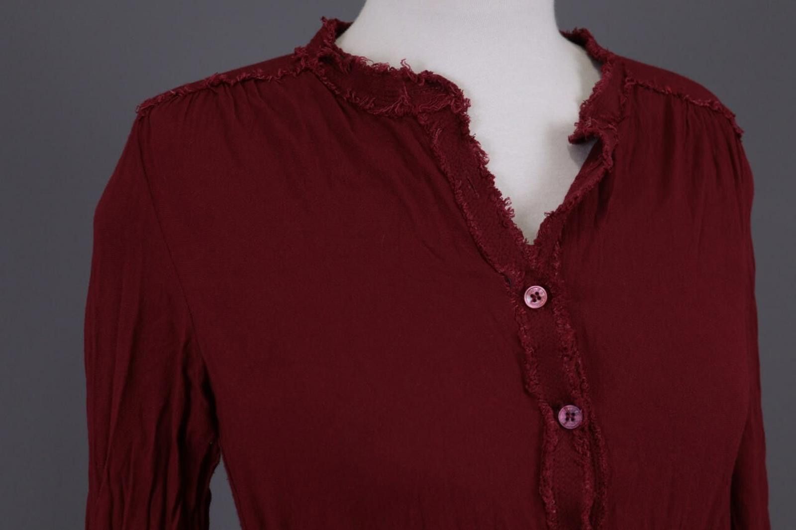 Zadig & Voltaire Zadig & Voltaire Rajel Burgundy Henley Bealt Dress Size XS Size XS / US 0-2 / IT 36-38 - 4 Thumbnail