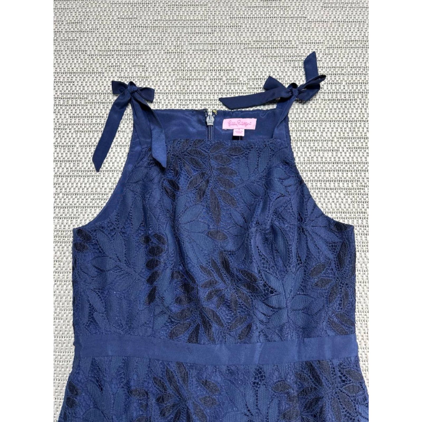 Lilly Pulitzer Lilly Pulitzer Kayleigh Shift Dress Womens 4 Blue Fern Gallery Lace Cotton New Size S / US 4 / IT 40 - 3 Thumbnail