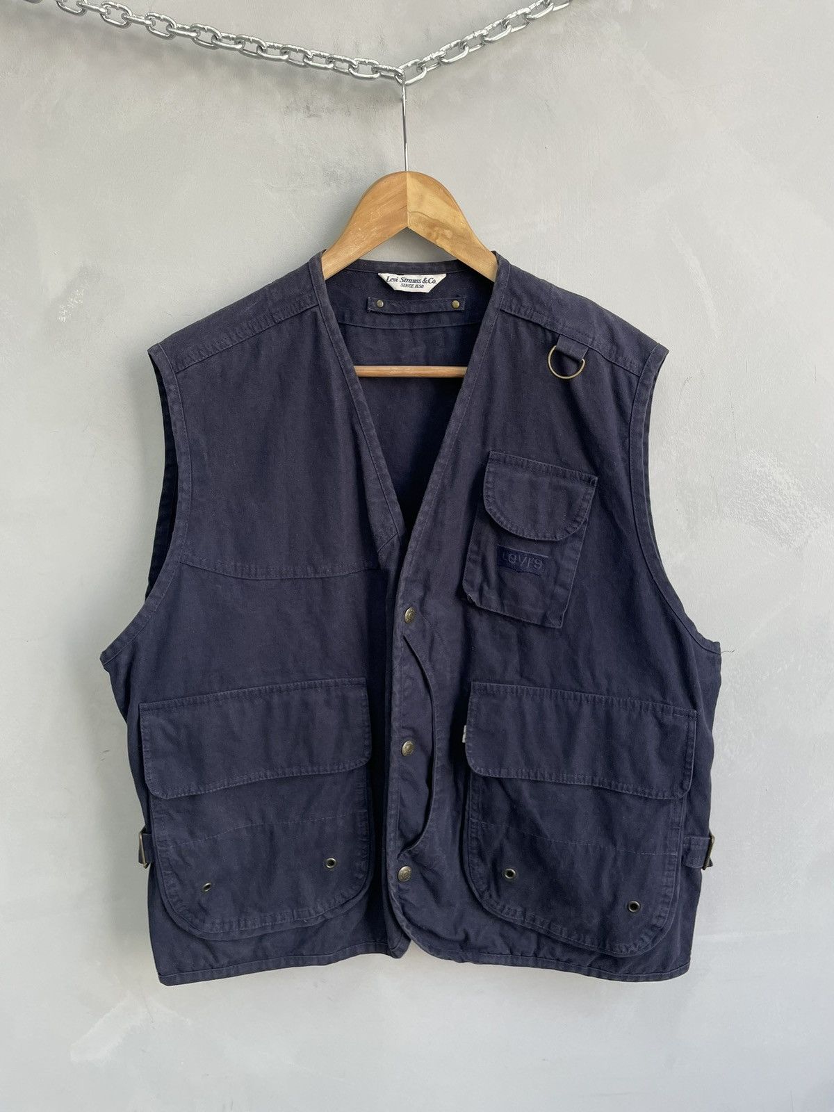 Levi's Levis Strauss 90s multipocket retro vest jacket Size 52L - 1 Thumbnail