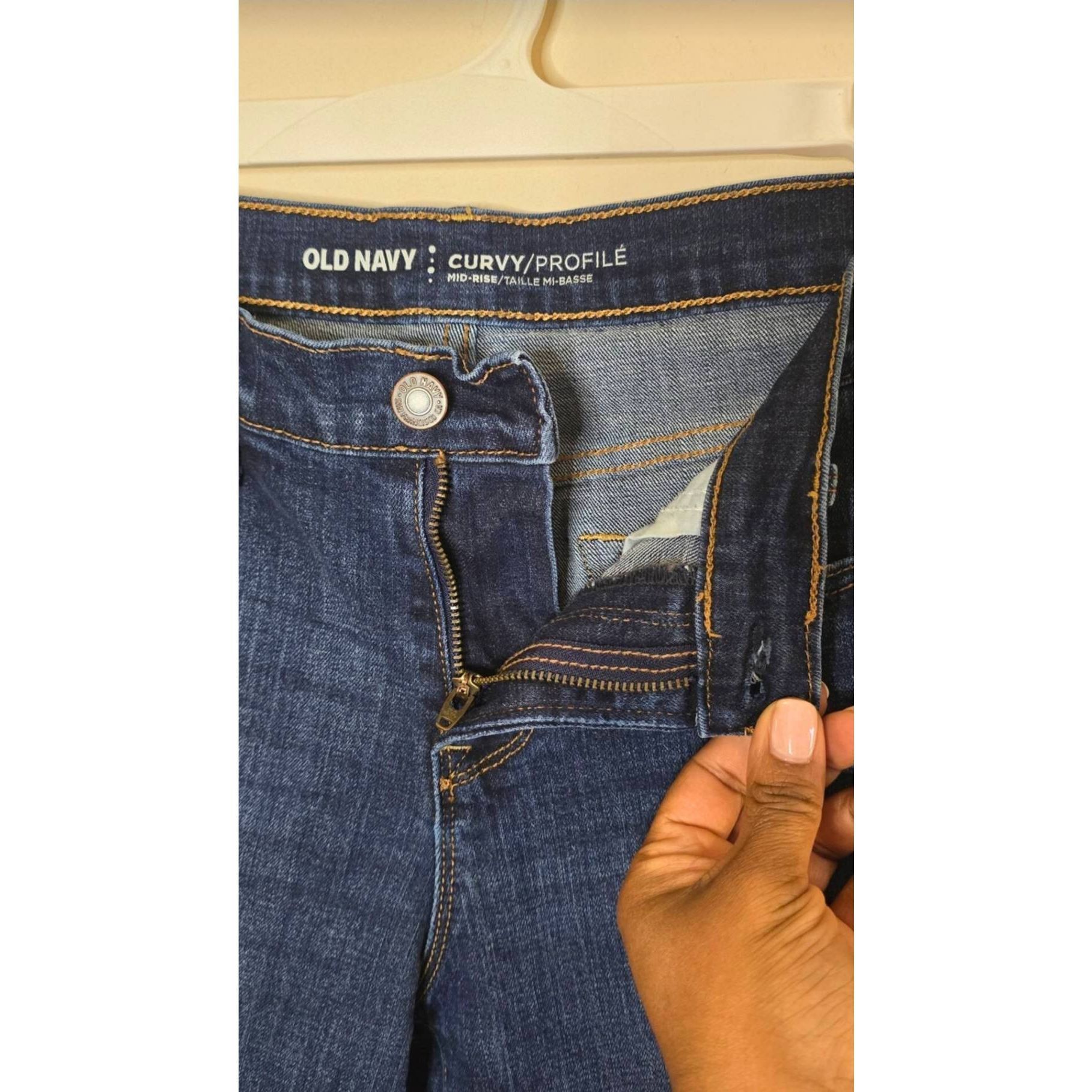 Old Navy Old Navy Curvy Skinny Jeans Womens 6R Mid Rise Dark Wash Str Size 28" / US 6 / IT 42 - 3 Thumbnail