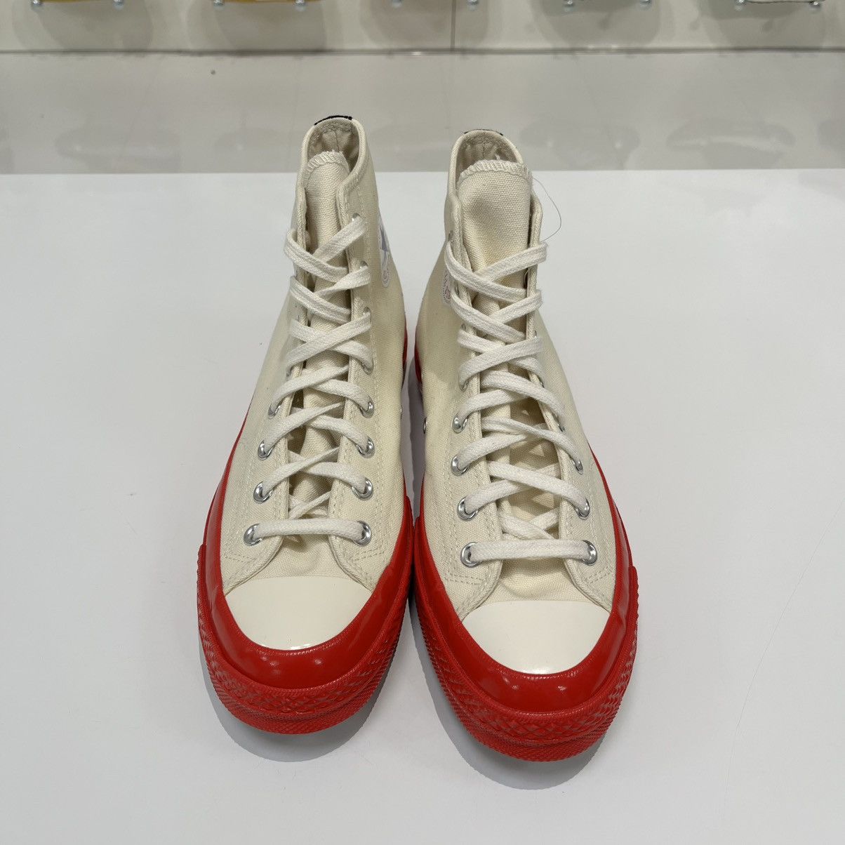 Comme des Garcons × Converse Converse Chuck Taylor All Star 70 Hi x CDG Play Red Midsole Size US 9 / EU 42 - 9 Thumbnail