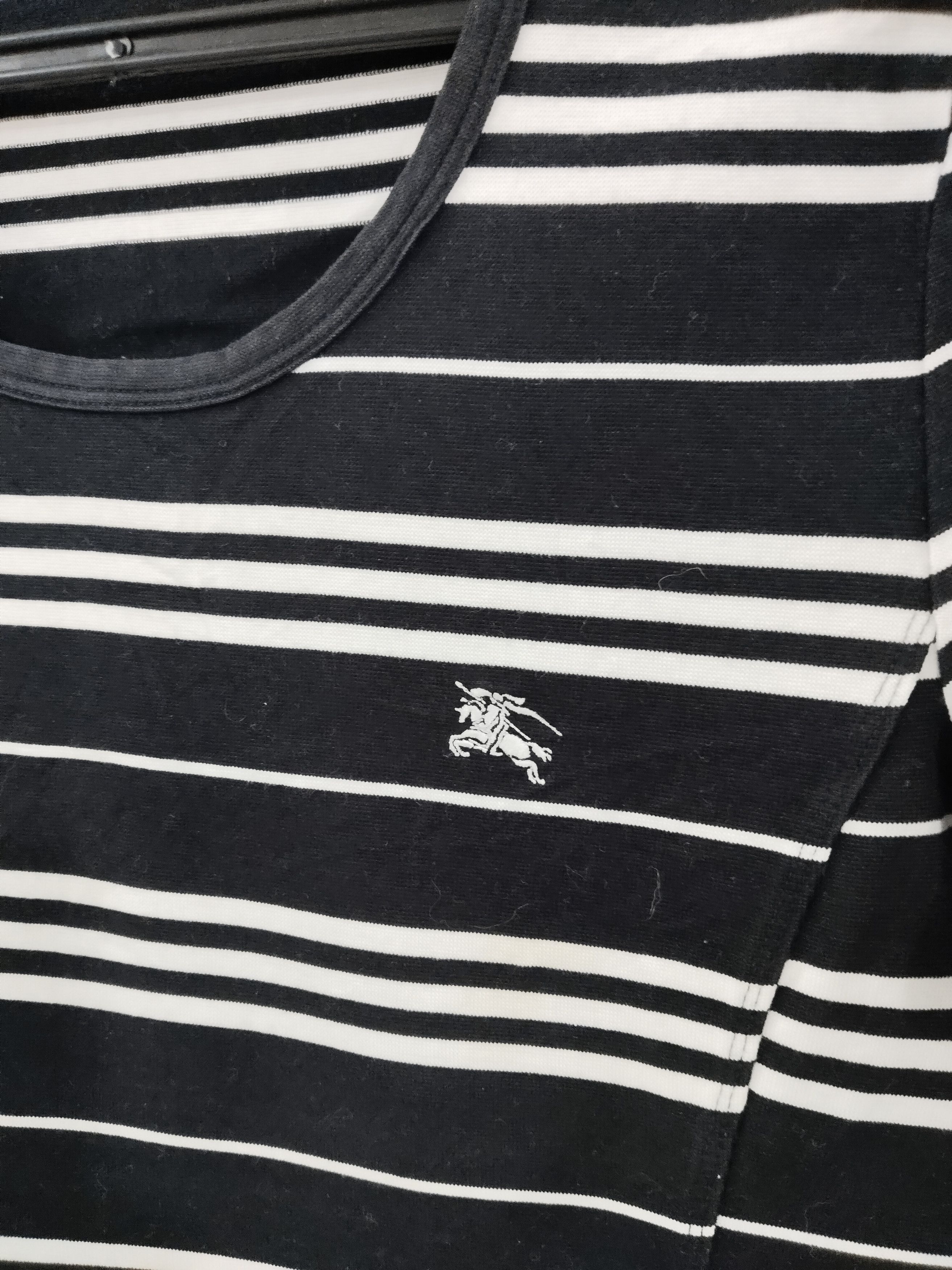 Burberry × Vintage Burberry Strip Tshirt Size S / US 4 / IT 40 - 2 Thumbnail