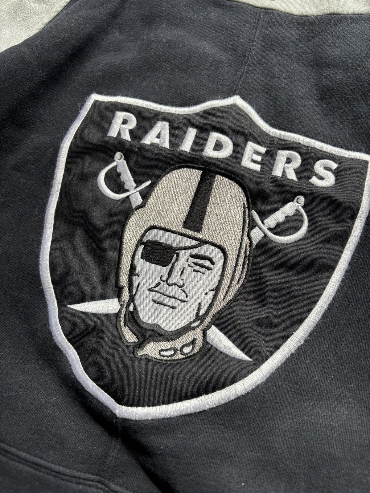 NFL Vintage Raiders Oversized Hoodie NFL Reebok Y2K 00’s Rap Size US XL / EU 56 / 4 - 3 Thumbnail