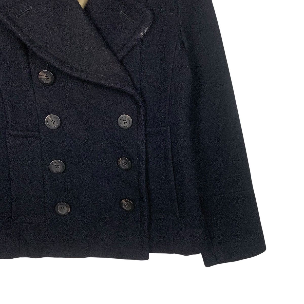 Japanese Brand INED Double Collar Double Breasted Wool Coat #1816-C20 Size S / US 4 / IT 40 - 4 Thumbnail