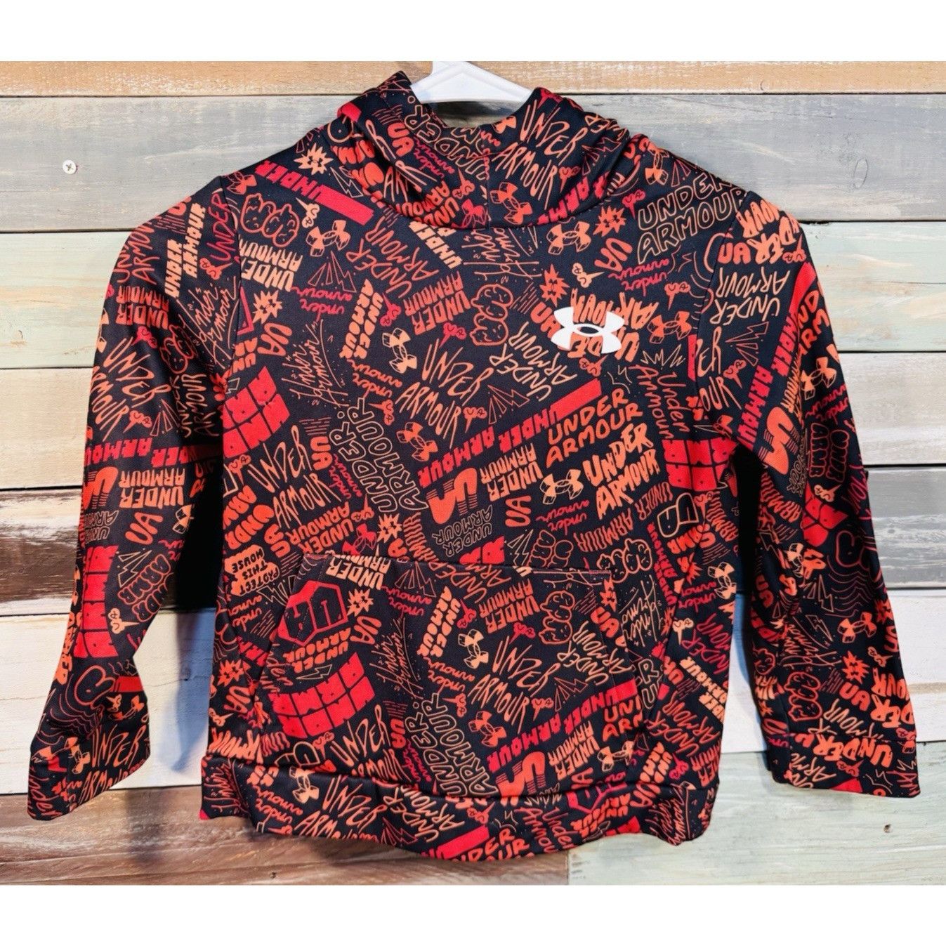 Under Armour Under Armour Red Logo Pullover Hoodie Sweater Jacket Boys Yo Size US XS / EU 42 / 0 - 1 Thumbnail