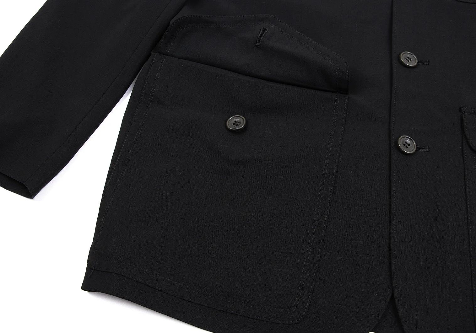 Jean Paul Gaultier Wool Flap Pocket 4-Button Jacket in Black Size 48 Size US M / EU 48-50 / 2 - 13 Thumbnail
