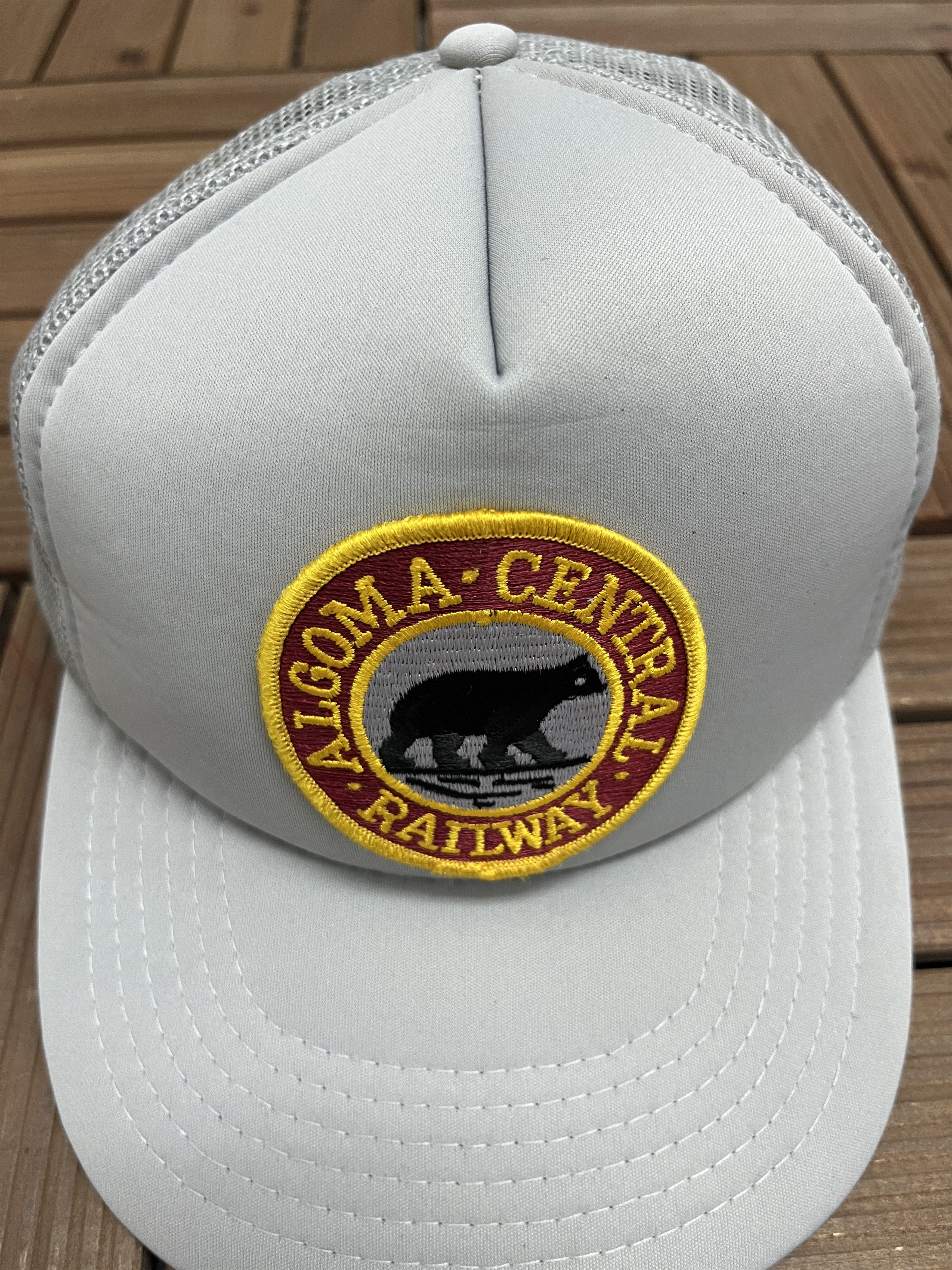 Vintage Algoma Central Railway Vintage Grey Snap Back Hat Cap Size ONE SIZE - 3 Thumbnail