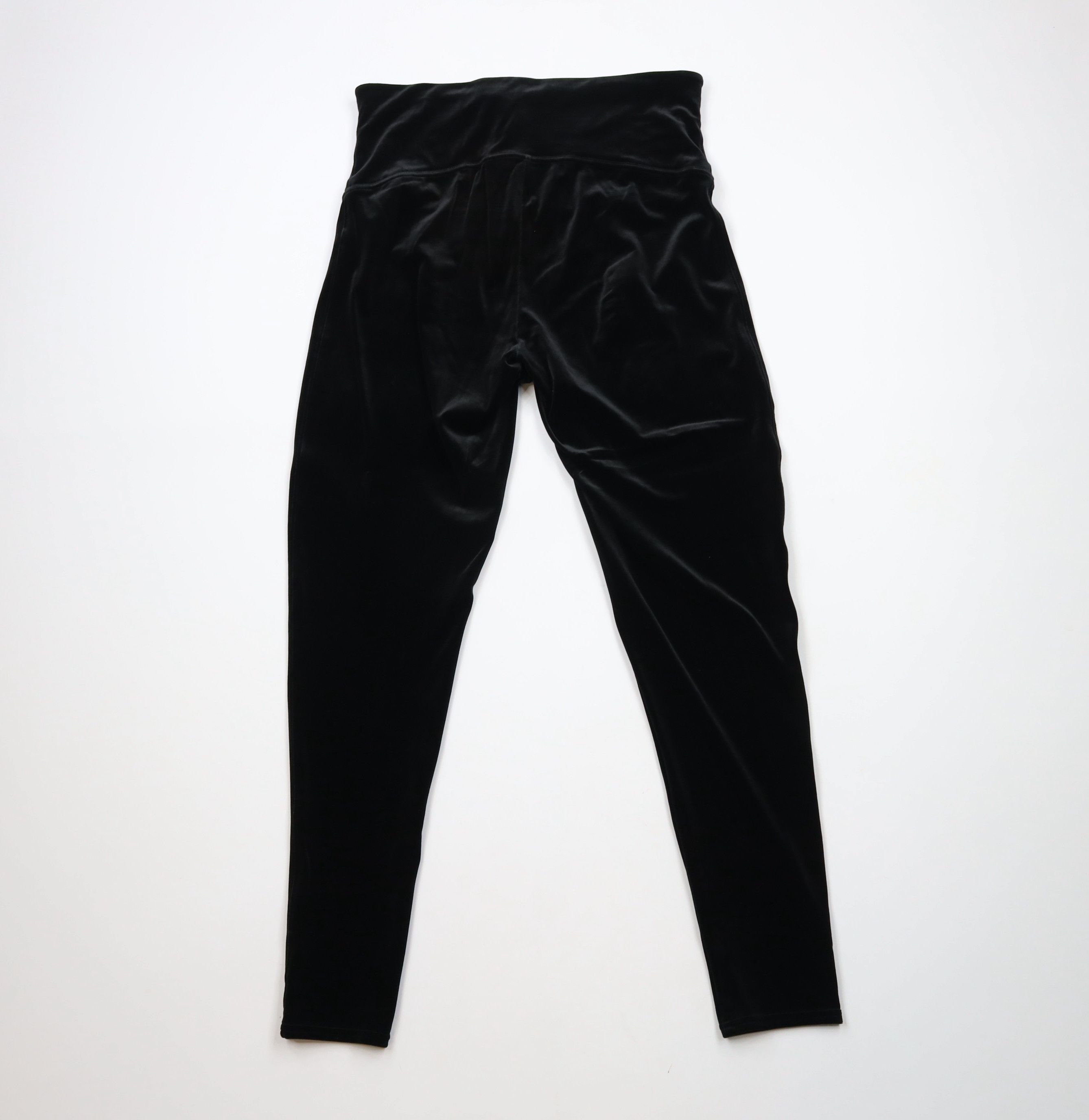 Spanx × Vintage Spanx High Rise Velvet Velour Leggings Pants Black Shapewear Size 32" / US 10 / IT 46 - 6 Thumbnail