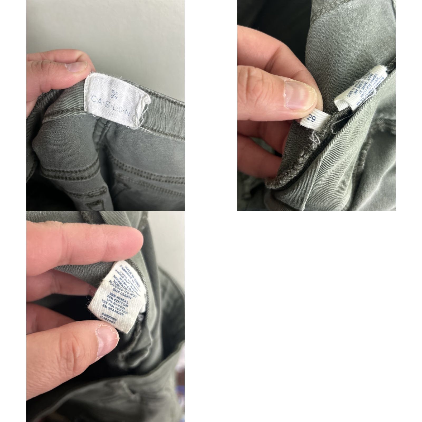 Vintage **Caslon Army Green Women Utility Pants Size 29** User: **Caslon Women's Army Green Utility Pants Size 29** Size 29" - 9 Thumbnail