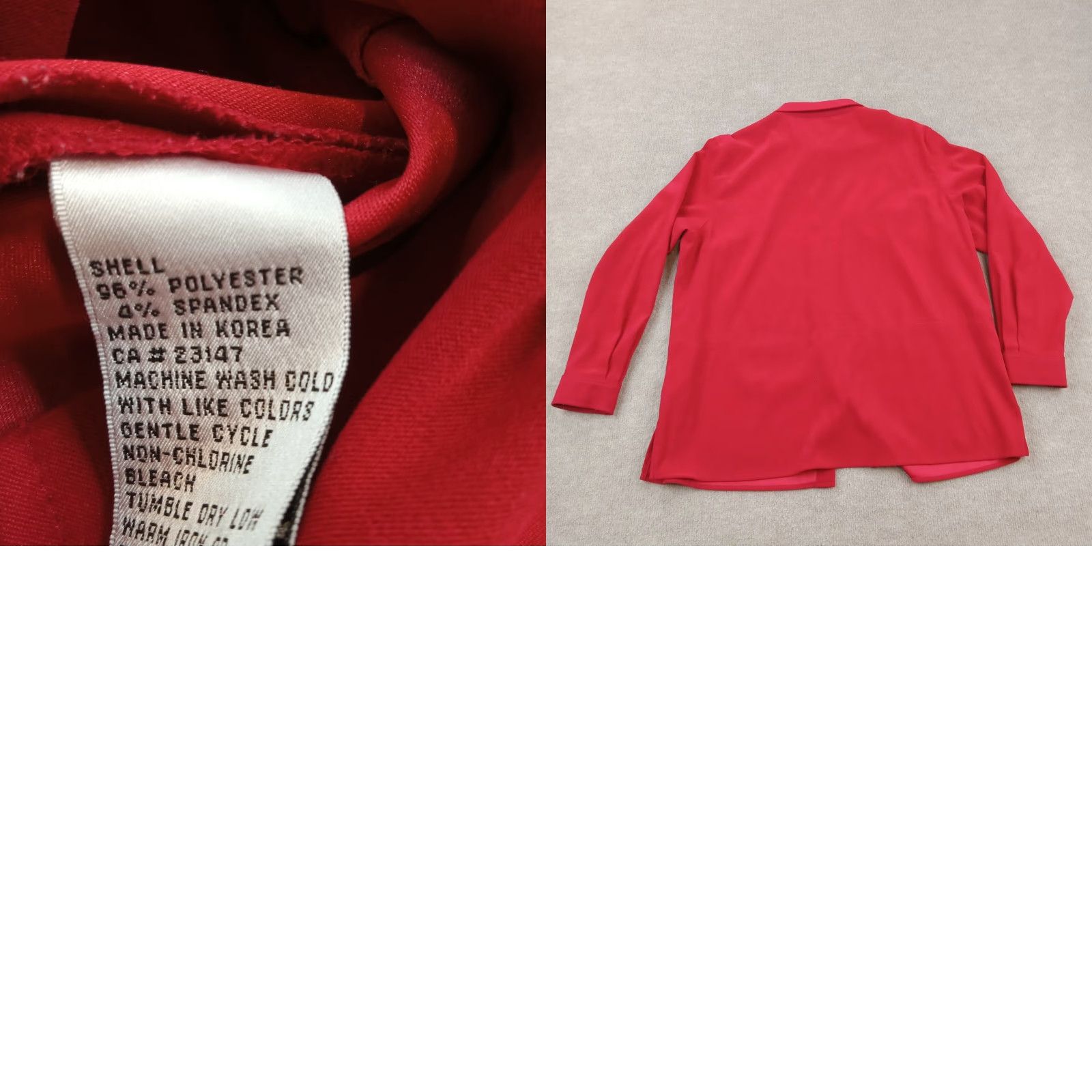 Talbots VINTAGE Talbots Women's Red Long Sleeve Button-Up Stretch Shirt 1X Preppy Size XL / US 12-14 / IT 48-50 - 8 Thumbnail