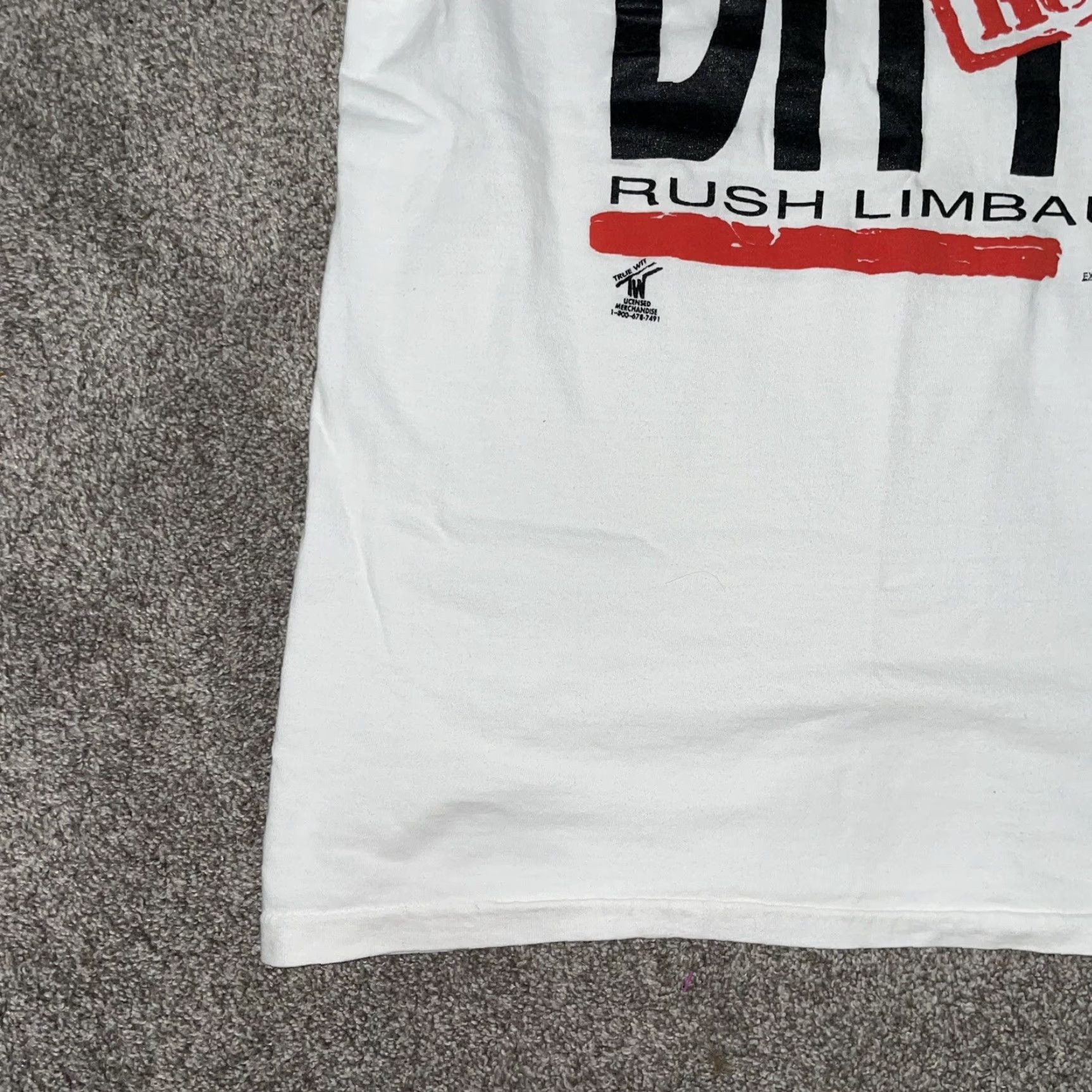 Vintage VINTAGE Oneita Rush Limbaugh Ditto Head Single Stitch T-Shirt Men L White Logo Stitch Mens Size US L / EU 52-54 / 3 - 4 Thumbnail