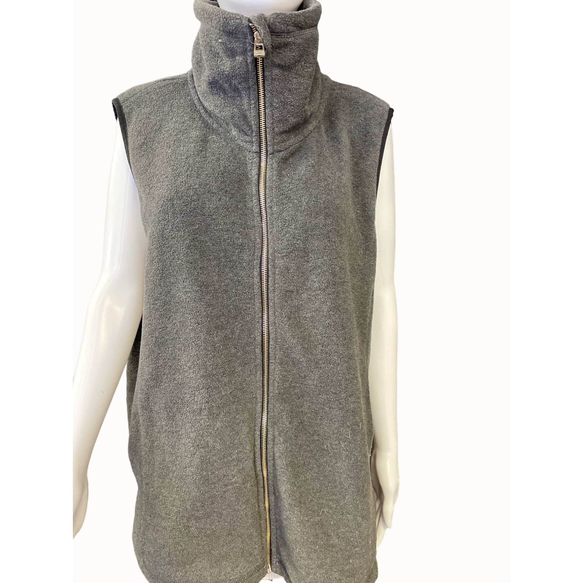 Calvin Klein Calvin Kliein Women's Gray Zipper Up Vest / Sweater Fleece S Size 3XL / US 20-22 - 2 Thumbnail