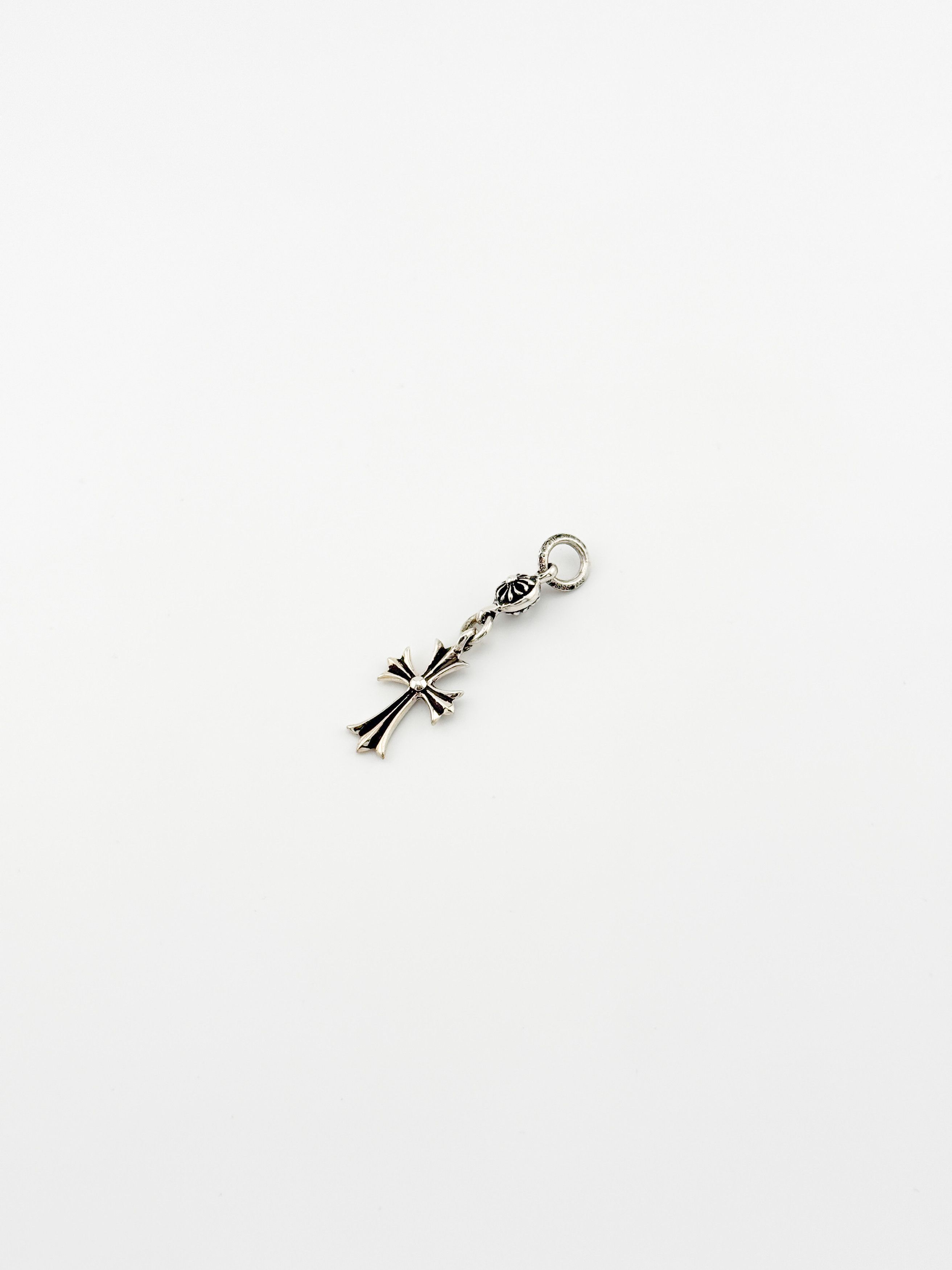 Chrome Hearts RARE! Sterling Silver Tiny Cross Long Pendant Size ONE SIZE - 3 Thumbnail