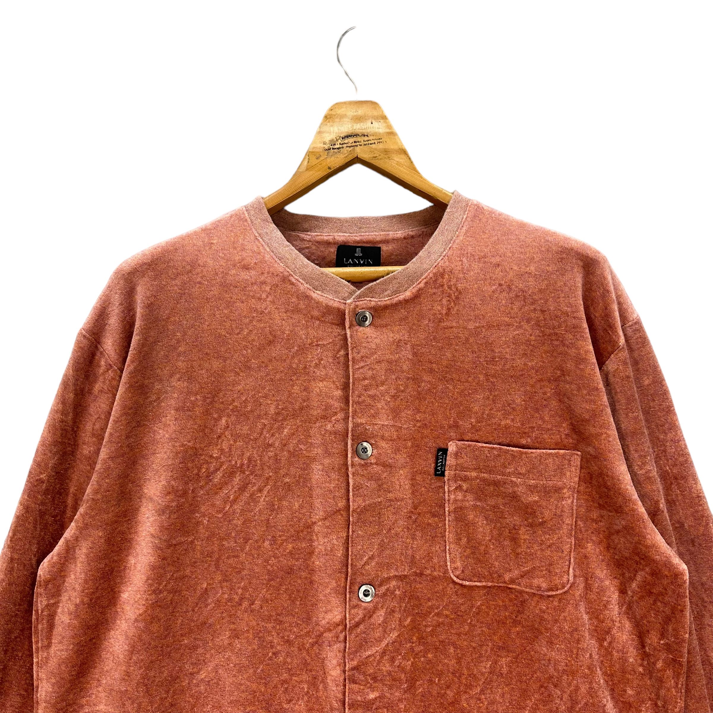 Lanvin LANVIN COLLECTION VELVET BUTTON DOWN SHIRT #8139-205 Size US L / EU 52-54 / 3 - 2 Thumbnail