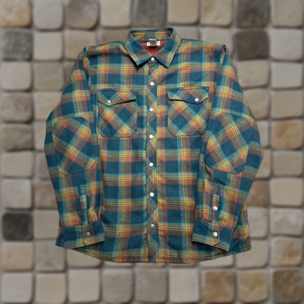 Vintage L.L.Bean Button-Up Shirt Mens M Blue Flannel Polyester Plaid Casual Winter Fall Spring Button-Down Collar Mens Clothing Size US M / EU 48-50 / 2 - 1 Thumbnail