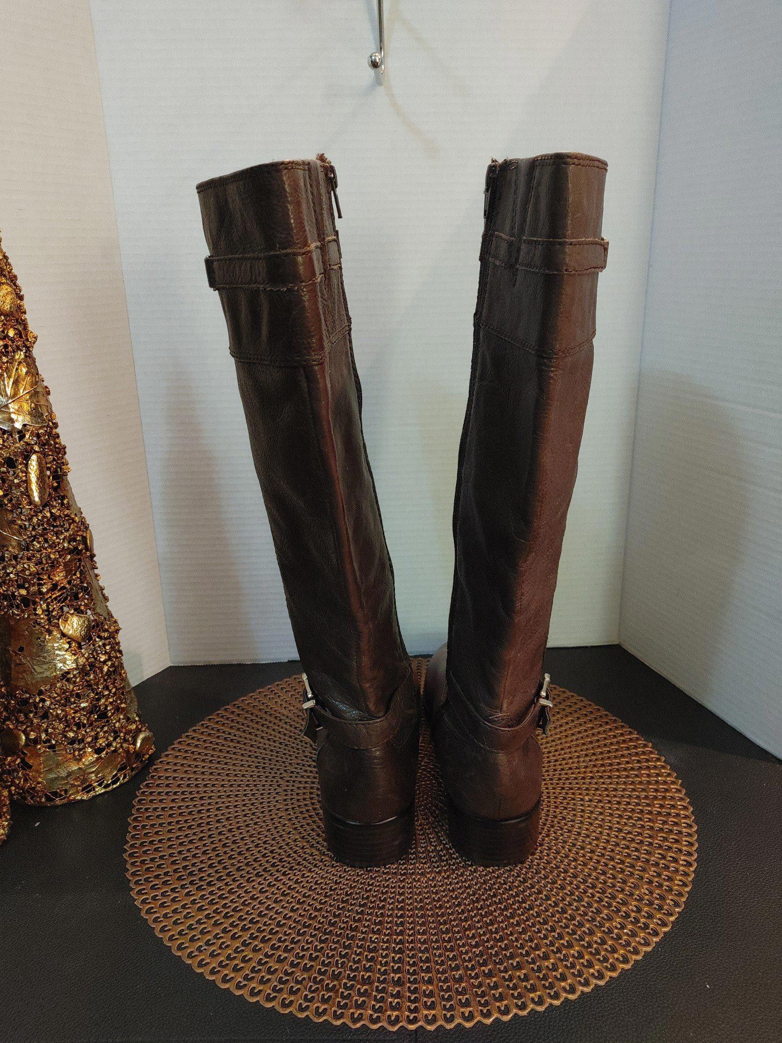 Designer Antonio Milani Leather Riding Boots Size 10M Size US 10 / IT 40 - 5 Thumbnail