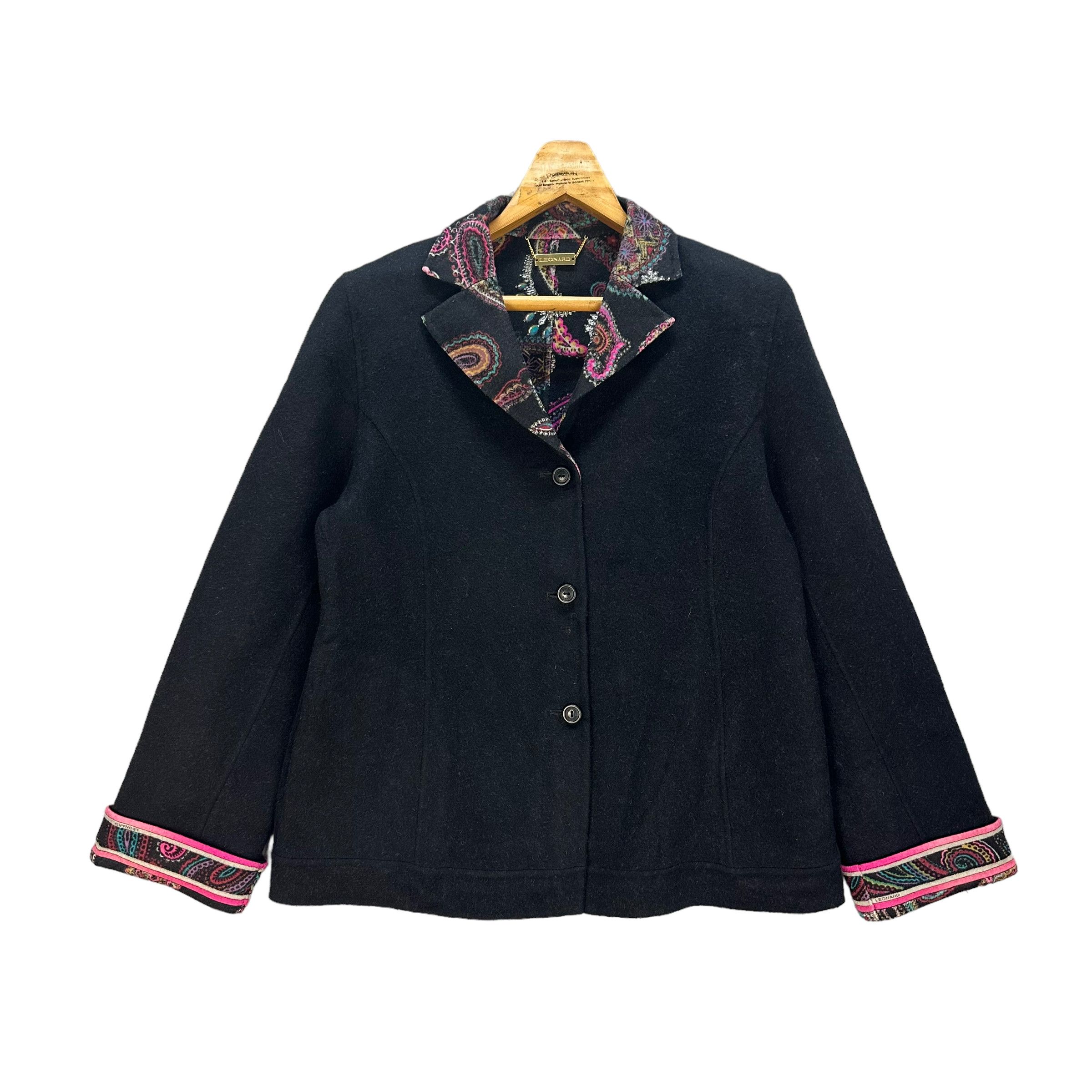 Leonard Paris LEONARD PAISLEE WOOL JACKET #8247-217 Size M / US 6-8 / IT 42-44 - 1 Thumbnail