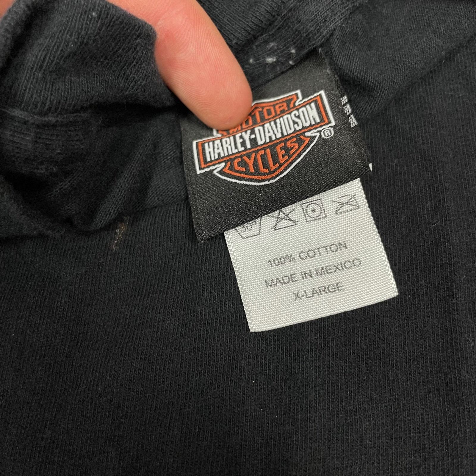 Harley Davidson × Vintage Harley-Davidson Men's Black Cotton Skull Wings T-Shirt XL Size US XL / EU 56 / 4 - 7 Thumbnail