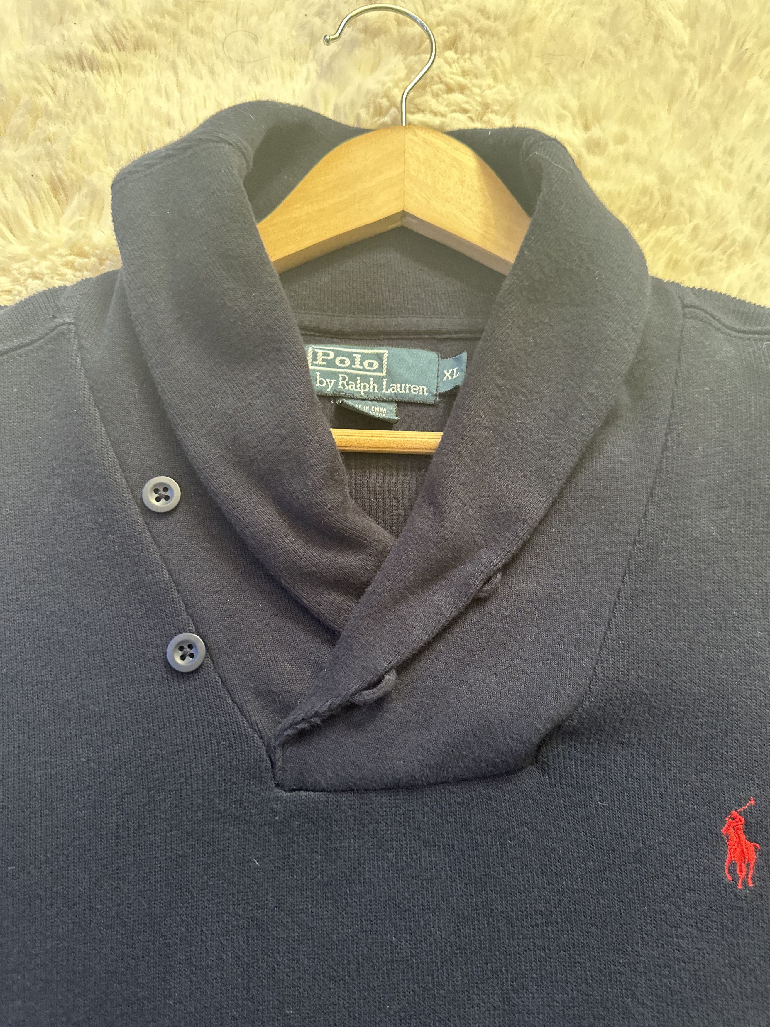 Polo Ralph Lauren × Vintage Vintage navy blue Ralph Lauren sweater sweatshirt Size US XL / EU 56 / 4 - 2 Thumbnail