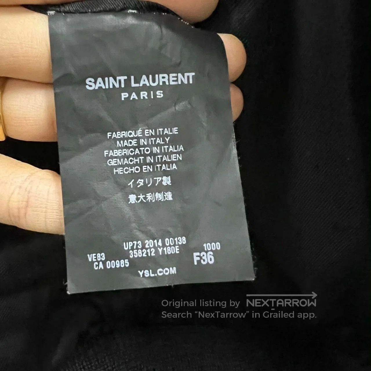 Saint Laurent Paris Saint Laurent Black Leather Patch Baseball Jacket. Size US M / EU 48-50 / 2 - 4 Thumbnail