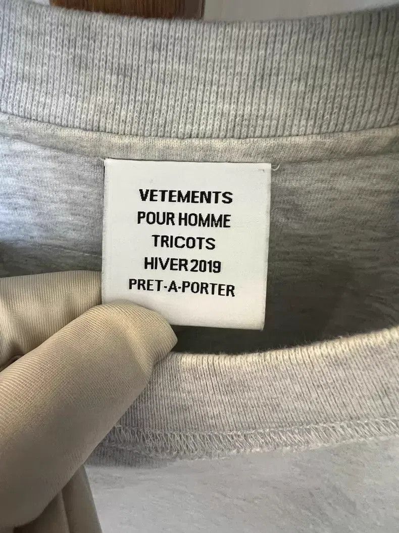 Vetements VETEMENTS Hoodie - Grey Size US S / EU 44-46 / 1 - 6 Thumbnail