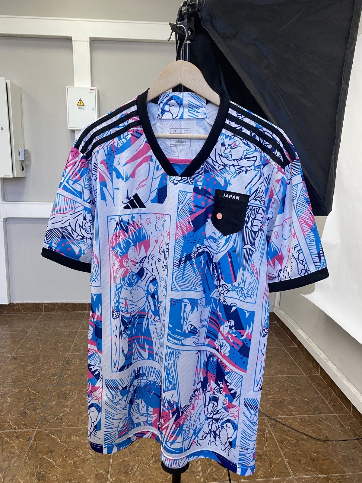 adidas-adidas-2023-japan-jfa-dragon-ball-goku-jersey-y2k-rare-grailed