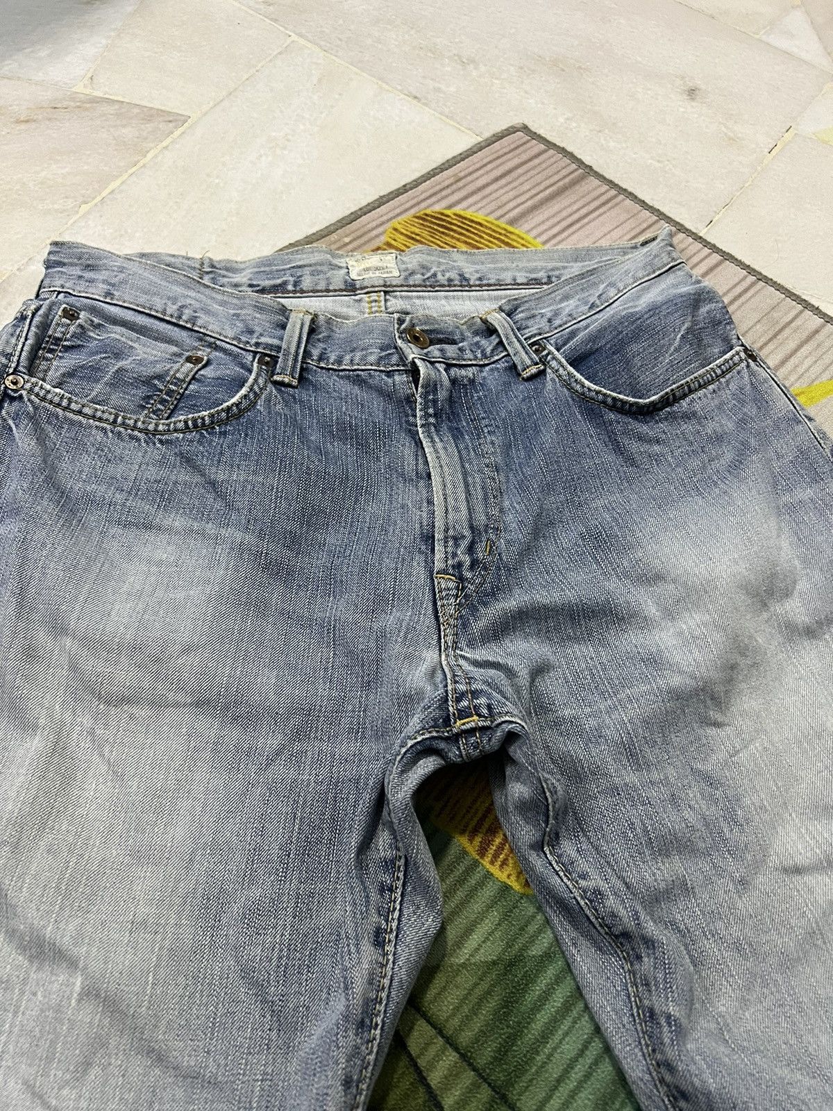 Edwin × If Six Was Nine 💥Baggy💥VINTAGE EDWIN 505z SELVEDGE DISTRESSED BAGGY JEANS Size US 33 - 5 Thumbnail