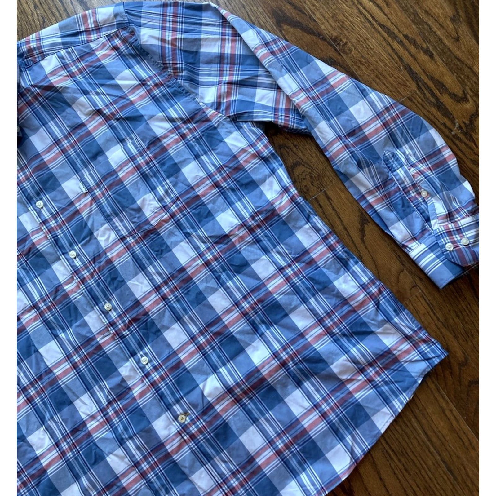 Barbour Barbour Performance Shirt Mens 2XL Blue Long Sleeve Button-Up Check Plaid Tailored Button-Down Collared Shirt Size US XXL / EU 58 / 5 - 3 Thumbnail