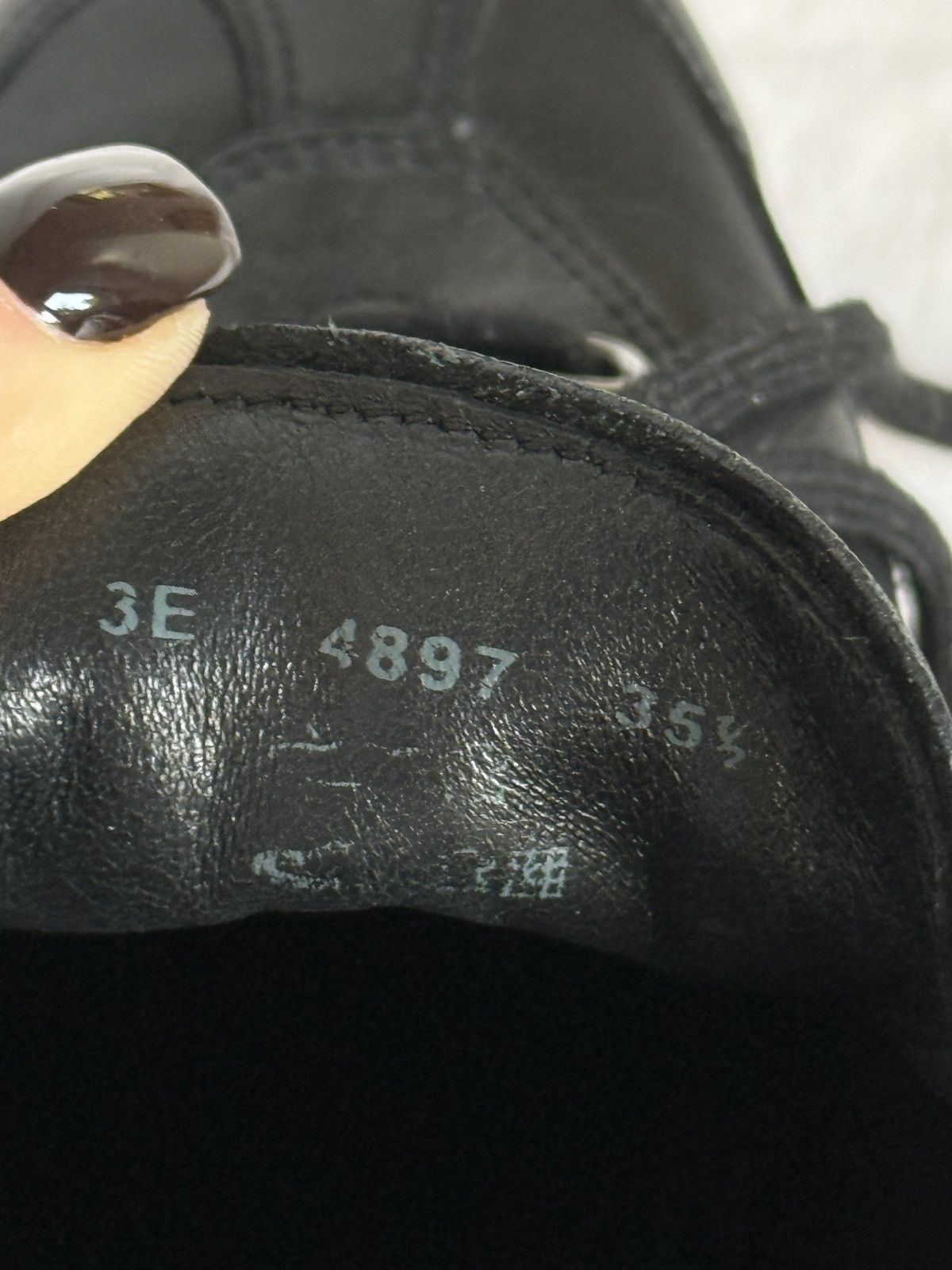 Prada Prada Black Leather Low Top Sneakers Metal Logo Size US 5.5 / IT 35.5 - 8 Thumbnail