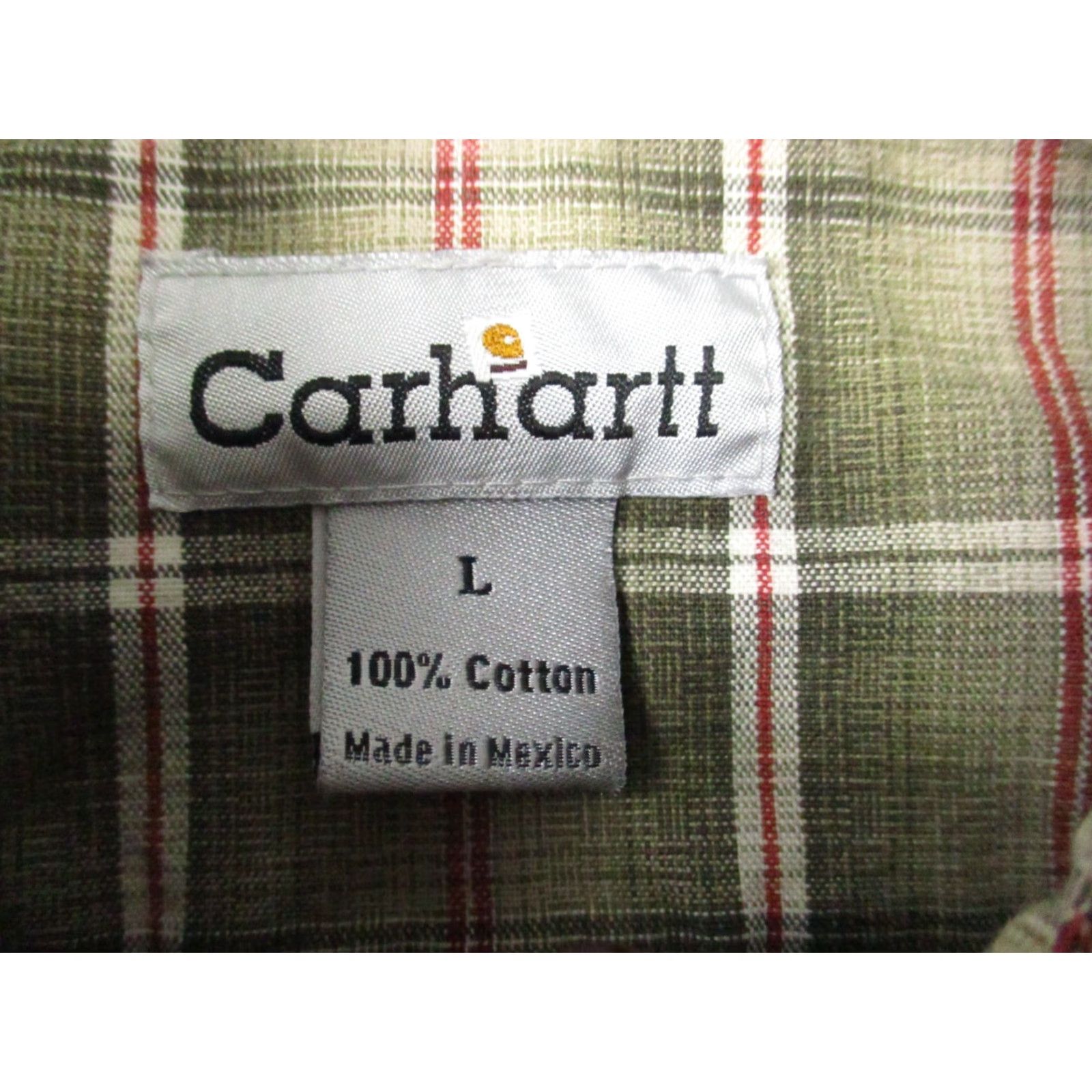Carhartt Carhartt Shirt Long Sleeve Flannel Red Plaid Brown Men Large Relaxed Fit Button-Up Outdoor Pockets 90s Theme Mens Size US L / EU 52-54 / 3 - 5 Thumbnail