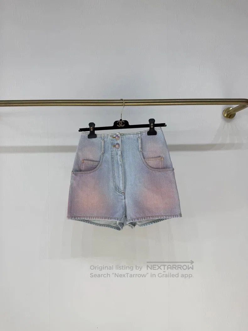 Chanel 24C Gradient Denim Shorts.