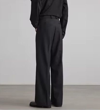 Vintage High Waist Straight Wide Leg Pleated Pants / Trousers Size US 33 - 3 Thumbnail