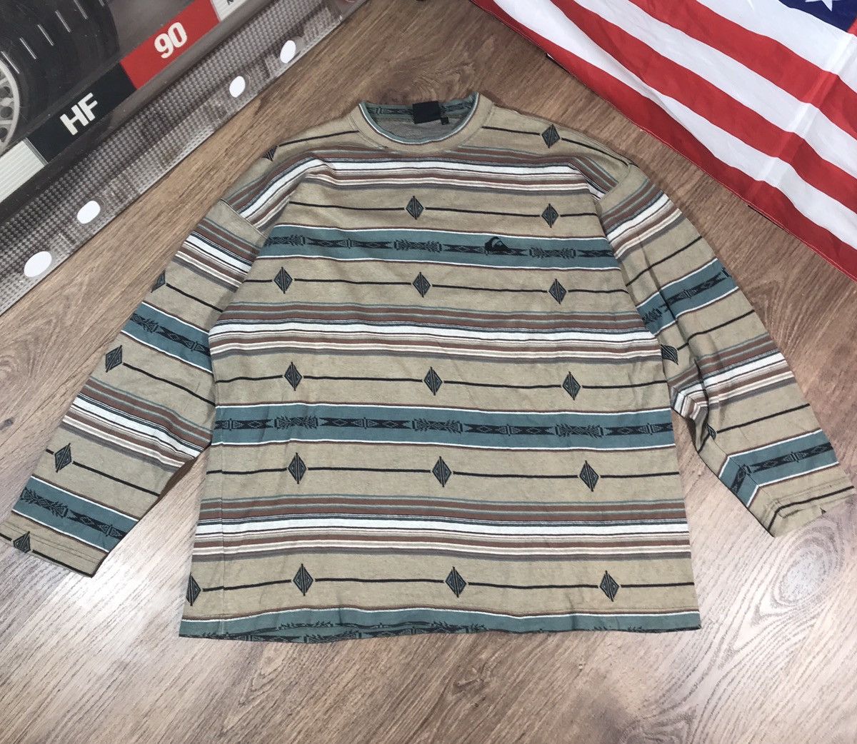 Quiksilver × Vintage Vintage Quiksilver Sweatshirt Long Sleeve Size US XL / EU 56 / 4 - 1 Thumbnail