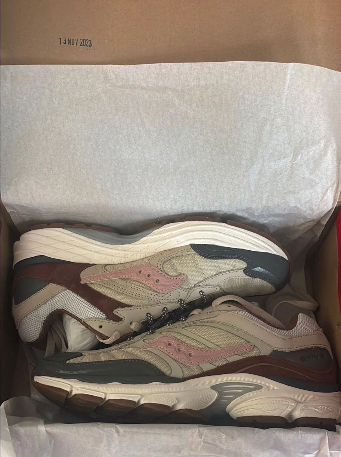Saucony Saucony ProGrid Omni 9 “Beige/Grey/Brown/Pink Size US 8.5 / EU 41-42 - 4 Thumbnail