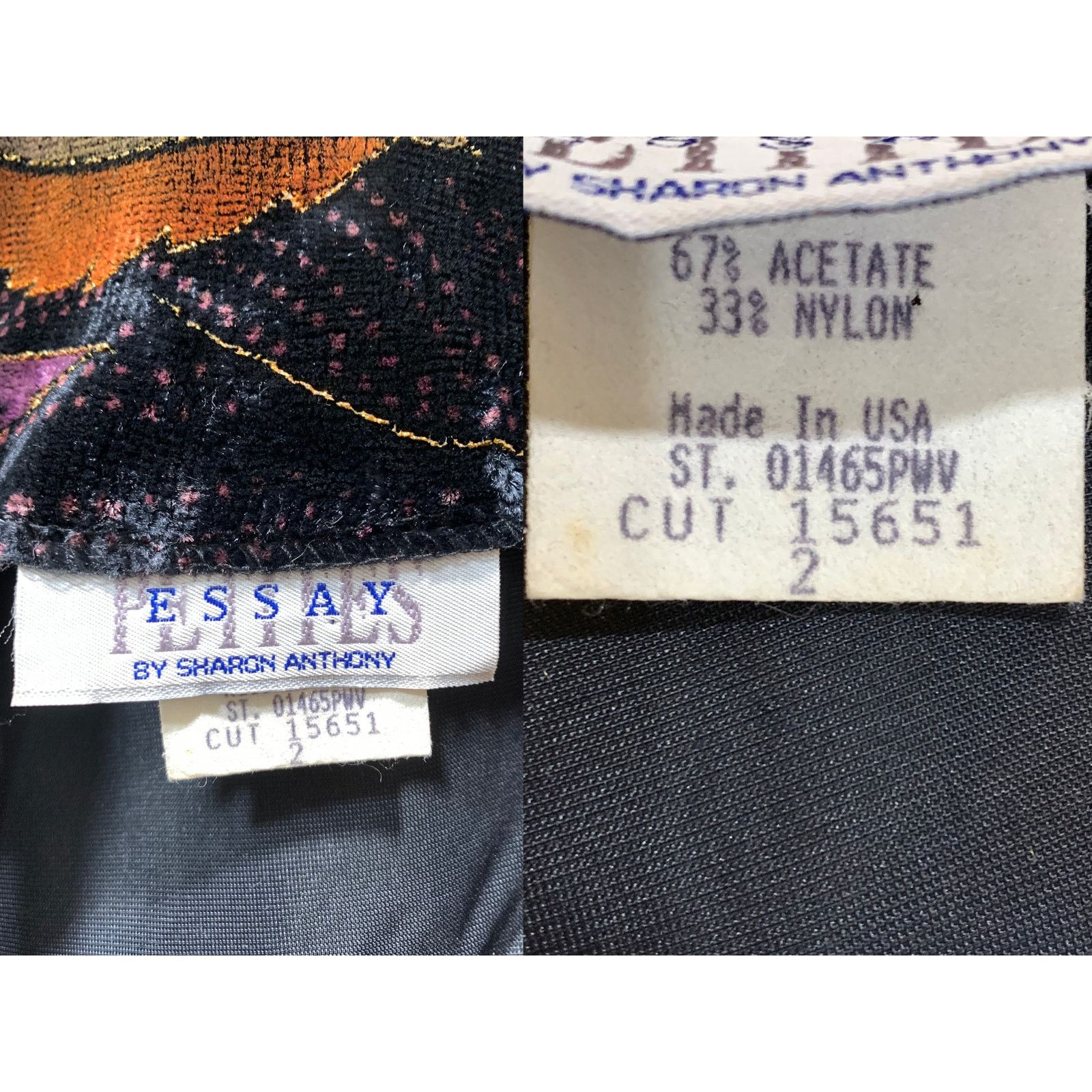 Vintage 80s Cropped Painted Velvet Jacket | Metallic Brown Purple Size S / US 4 / IT 40 - 9 Thumbnail
