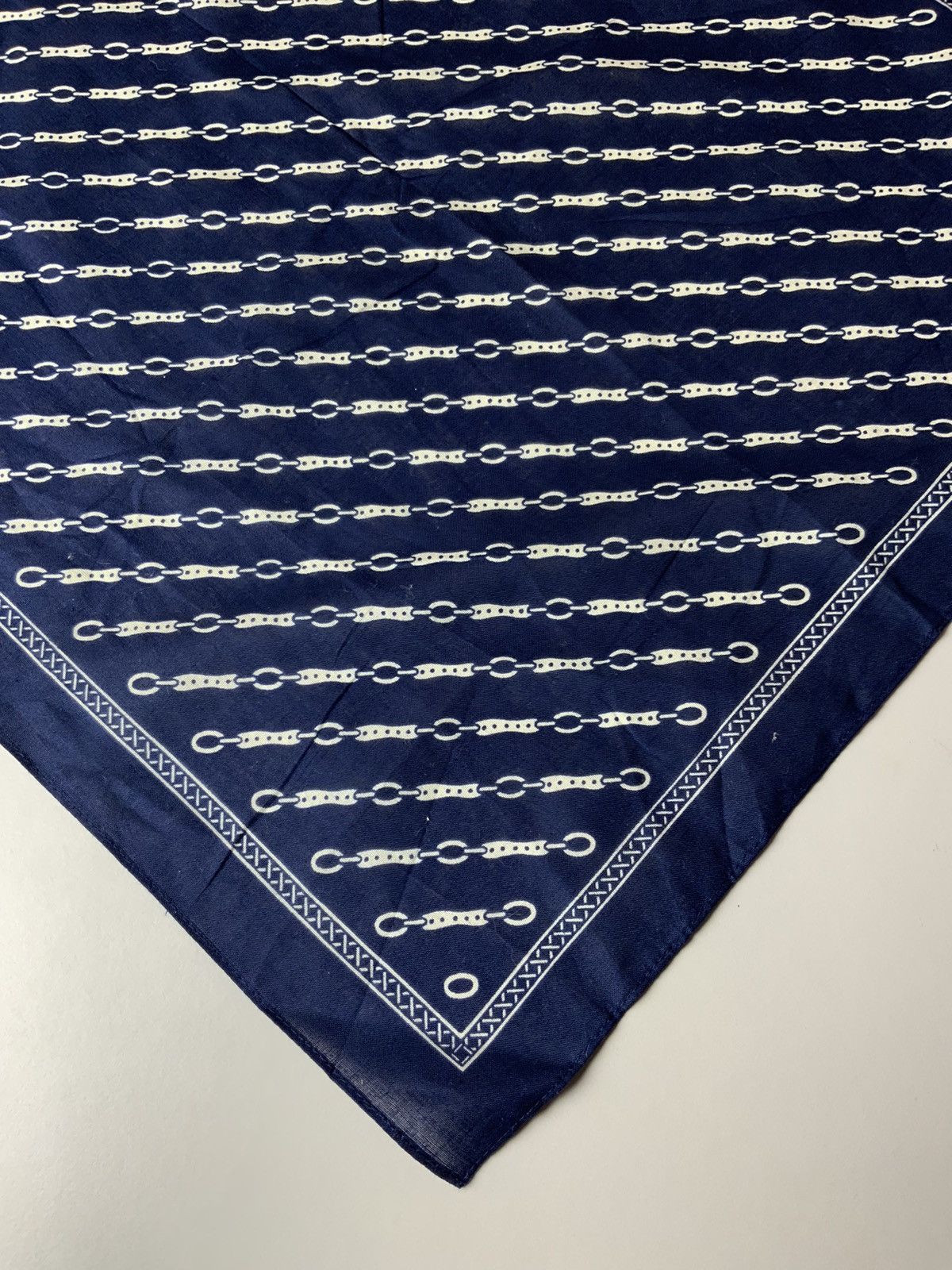 Japanese Brand Christian Tenir Monogram Indigo Bandana Handkerchief Size ONE SIZE - 9 Thumbnail