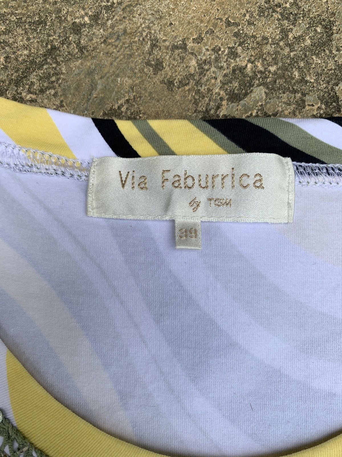 Japanese Brand × KMRii y2k Via Fabrurrica by TGM Multifabric Beady Graphic Top Size M / US 6-8 / IT 42-44 - 6 Thumbnail