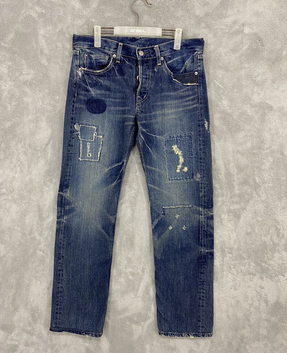 Hysteric Glamour Japanese Brand DMG Distressed Patcwork Jeans Size US 32 / EU 48 - 1 Thumbnail