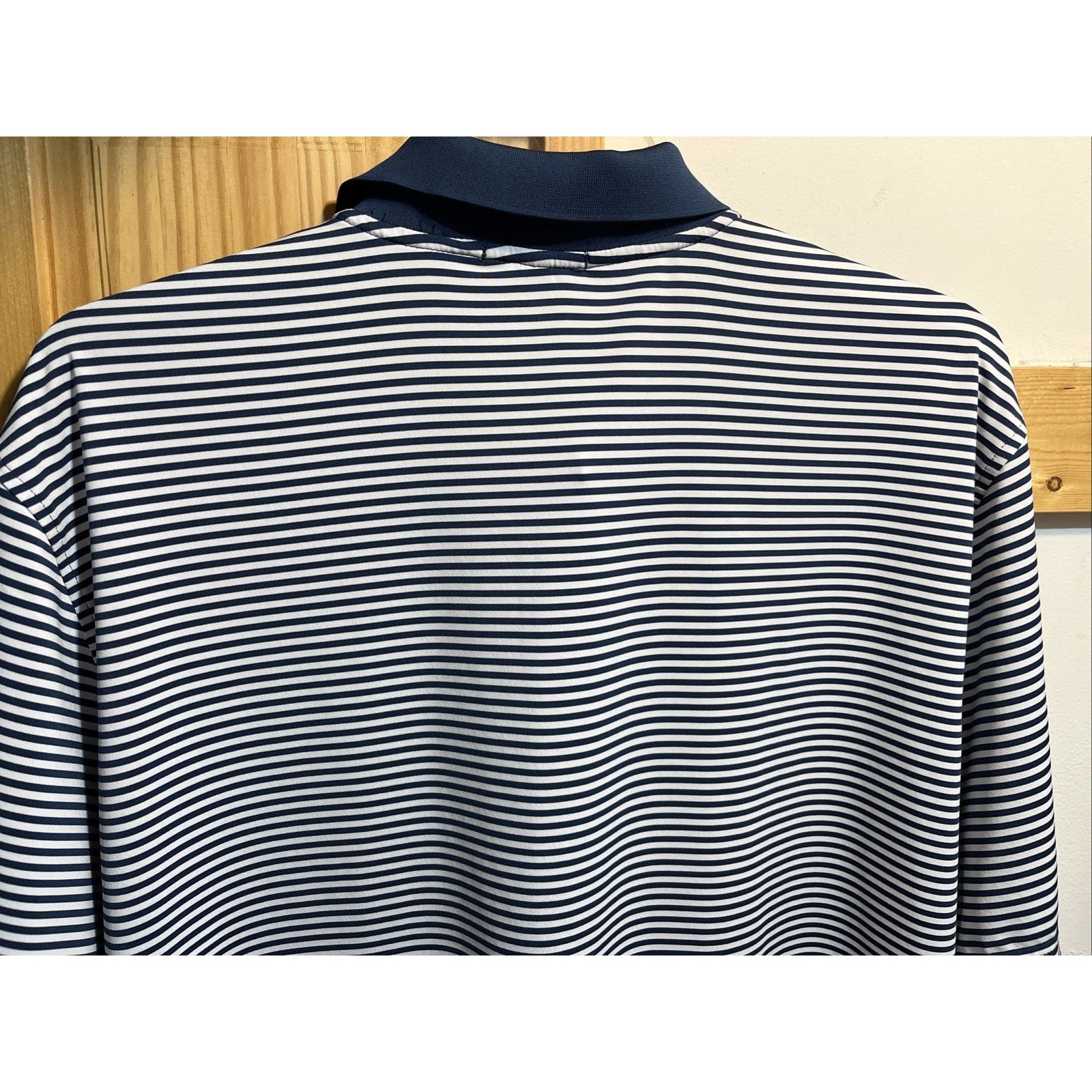 Peter Millar PETER MILLAR Men’s XXL Navy Blue Striped Polo Shirt Golf Size US XXL / EU 58 / 5 - 9 Thumbnail