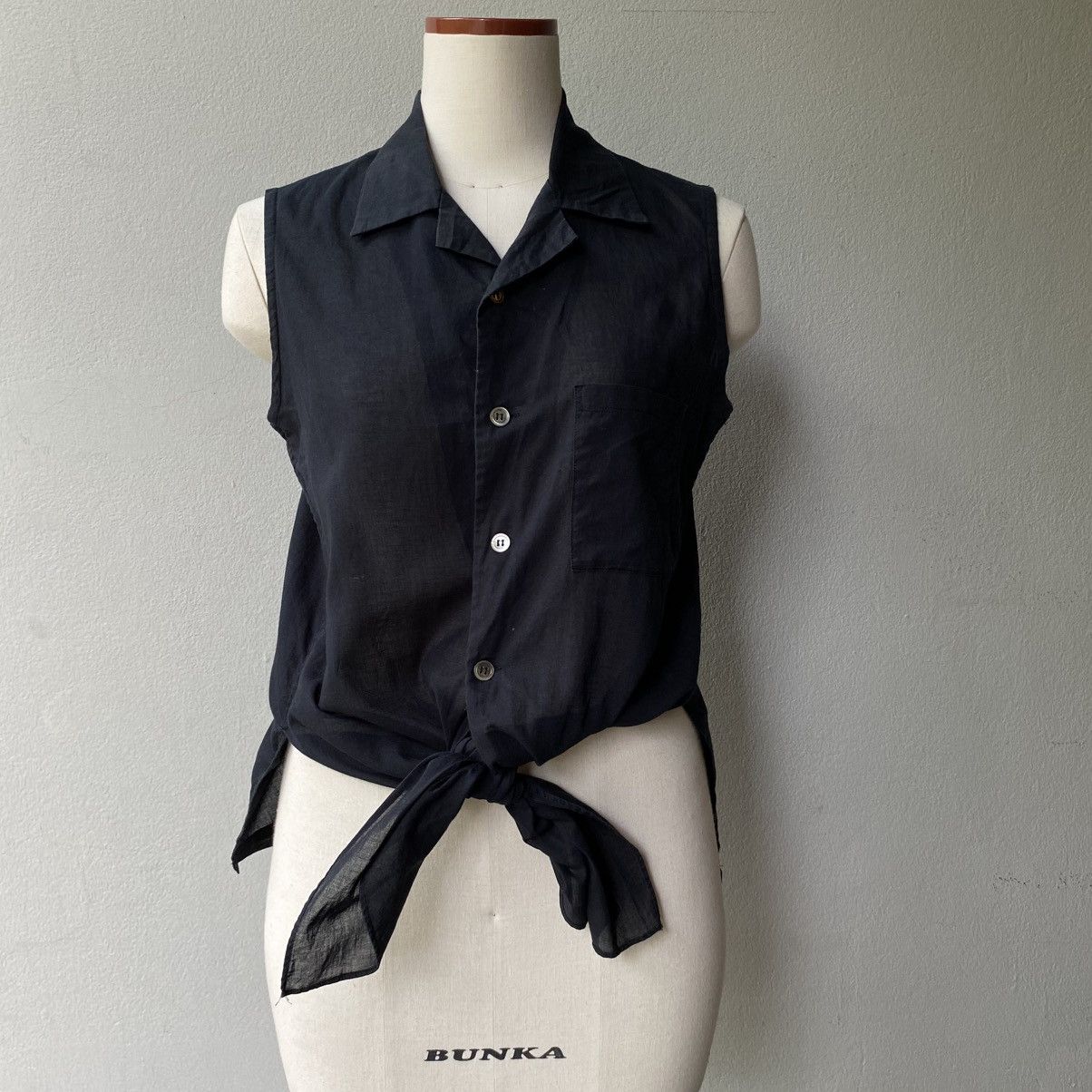 Yohji Yamamoto WORKSHOP Yohji Yamamoto Black Sleeveless Pocket Shirt Size M / US 6-8 / IT 42-44 - 13 Thumbnail