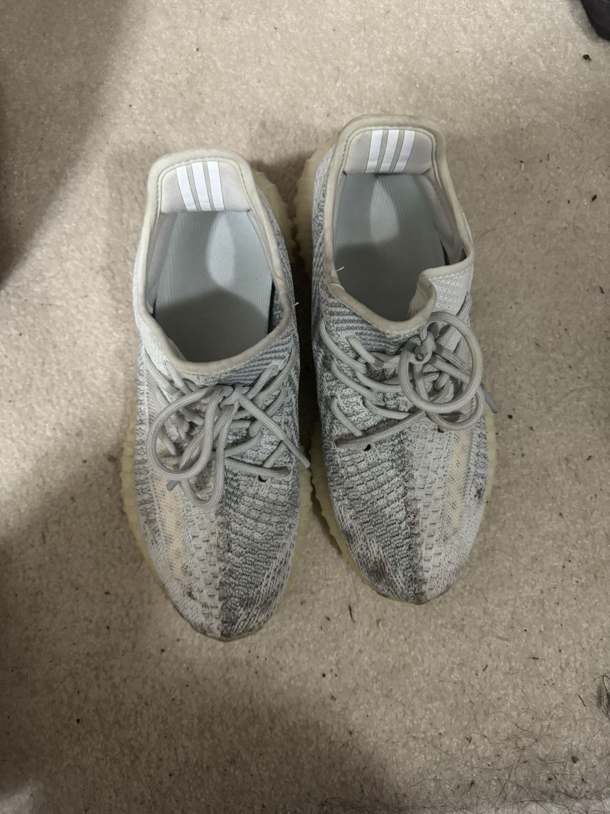 image of Adidas x Yeezy Season Yeezy 350 Cloud White Reflective Shoes in Sky Blue, Men's (Size 9)