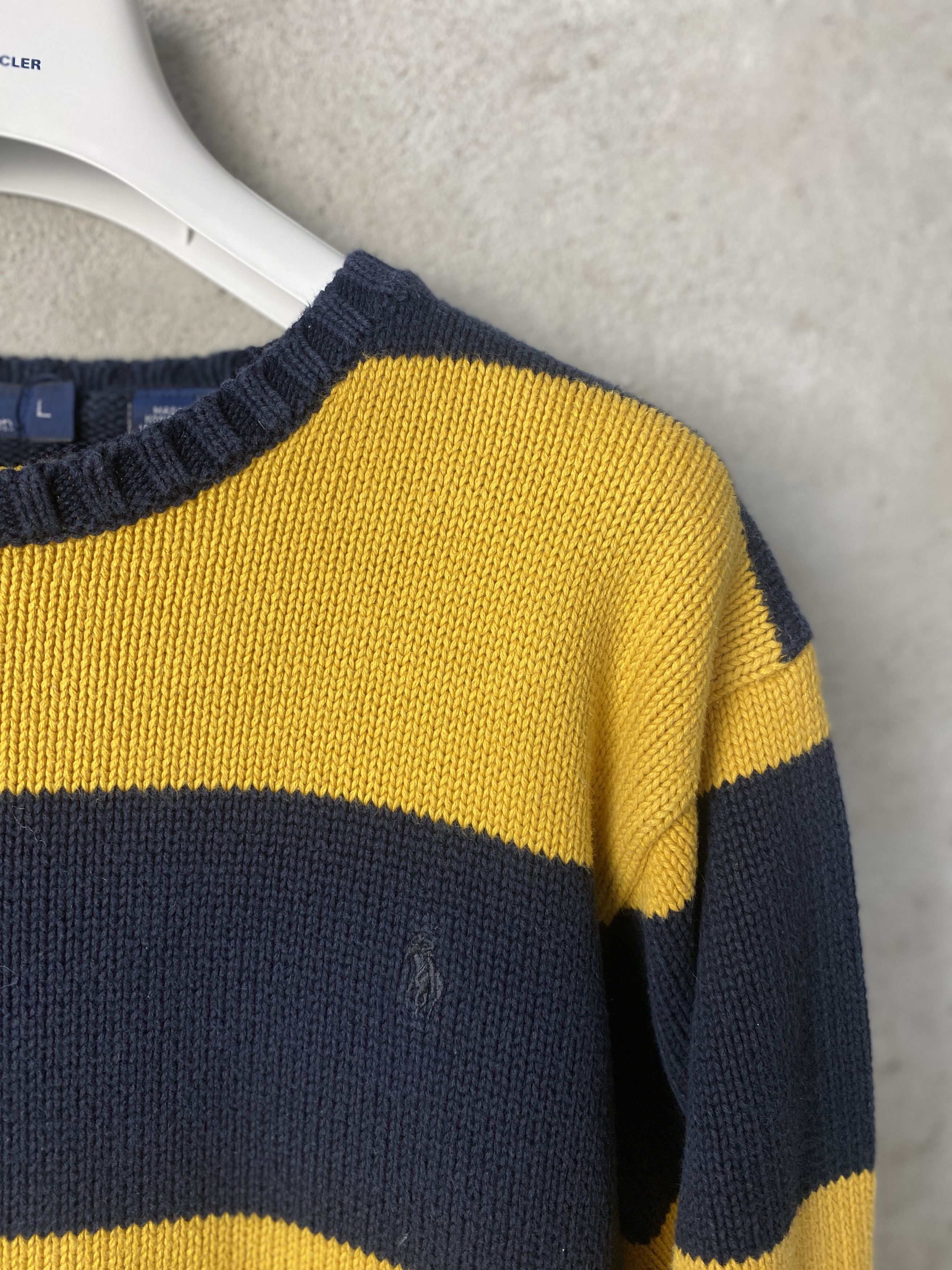 Polo Ralph Lauren Polo Ralph Lauren vintage striped sweater knitwear Size L / US 10 / IT 46 - 2 Thumbnail